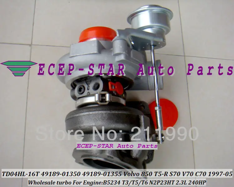 TD04HL-16T 49189-01350 49189-01355 VOLVO 850 T5-R S70 V70 C70 1997-05 240HP engineB5234T5 T3 T6 N2P23HT 2.3L turbocharger (1)