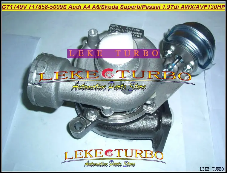 GT1749V 717858-5009S Audi A4 A6 SKODA Superb VW Passat AWX AVF 1.9T 130HP turbocharger (2)