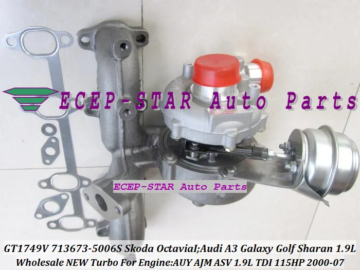 GT1749V 713673  713673-5006S 038253019D Turbo Turbocharger Fit for Skoda Octavia I 2000-2007;Audi A3 Galaxy Golf Sharan 1.9L TDI AUY AJM ASV 115HP (6)
