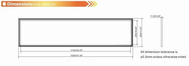 Painel de Led 12 x 48 Alto Brilho 45 w Interior da Lâmpada 4000 4500 k Branco Natural Dc42v Led Flat Light 2890lm Vida> 50 000hrs ce & Rohs 3 12