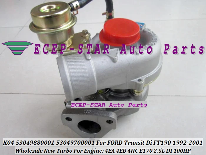 K04 53049880001 53049700001 Turbo Turbine Turbocharger Fit For Ford Transit Di FT190 1992-2001 4EA 4EB 4HC ET70 2.5L DI 100HP