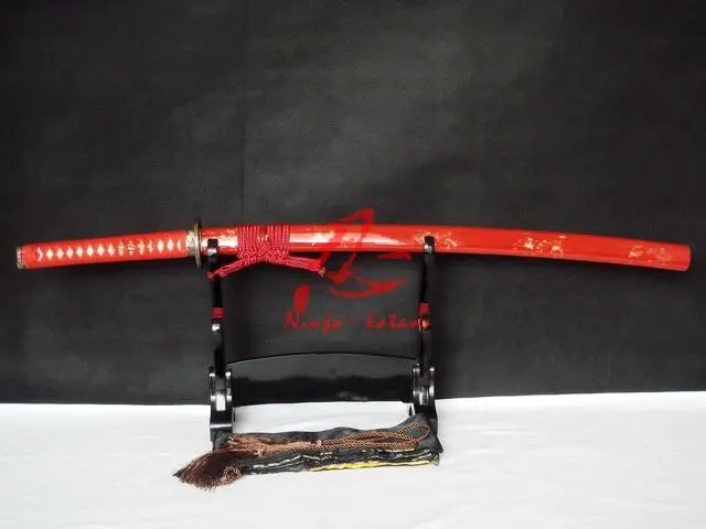 hand made japanese samurai katana dragon tsuba titanium adsorb folded steelsword