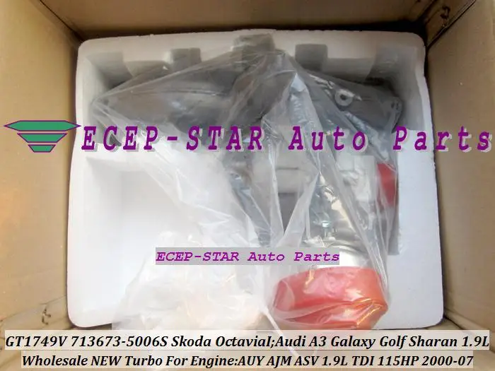 GT1749V 713673  713673-5006S 038253019D Turbo Turbocharger Fit for Skoda Octavia I 2000-2007;Audi A3 Galaxy Golf Sharan 1.9L TDI AUY AJM ASV 115HP