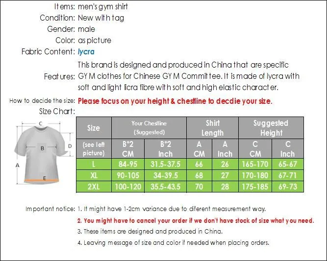 Size Chart - Arnor T shirt902