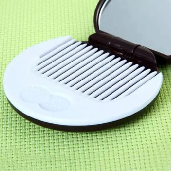 Hot Mini Cute Cocoa Chocolate Mirror & comb Portable Compact Mirror Comb Free Ship