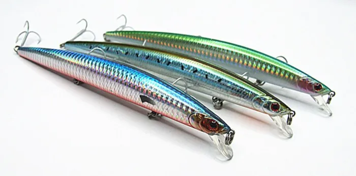 Isca de Pesca Isca de Plástico 30g tipo Flutuante Iscas Minnow Rígido Lábio 17.5 cm - 6 Cheap Iscas artificiais