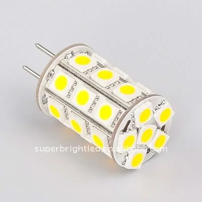 led g6.35 lamp lighting bulb 12VAC/12VDC/24VDC 27pcs of 5050SMD 4W to replace 35W halogen