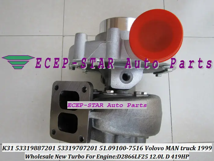 K31 53319887201 53319707201 51.09100-7516 Volovo MAN truck D2866LF25 1999 12.0L D 419HP Turbine turbocharger (2)