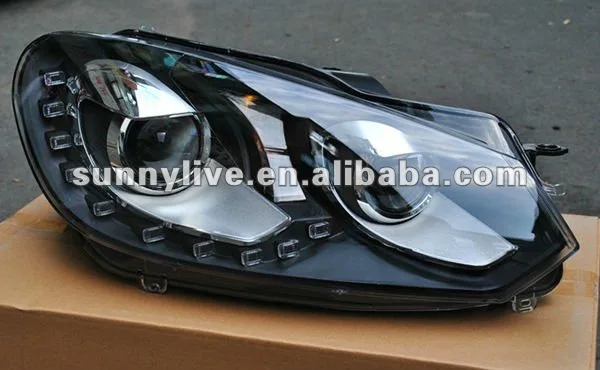 For VW Golf 6 Headlights with LED ( Left and Right ) 2010-2012 V1 Type