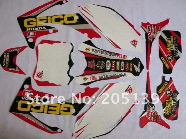 NEW motorcycle motocross 3M graphics DECALS stickers for honda moto CRF250 BIKES