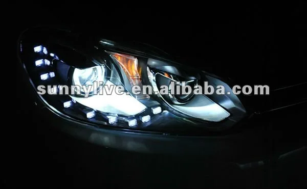 For VW Golf 6 Headlights with LED ( Left and Right ) 2010-2012 V1 Type