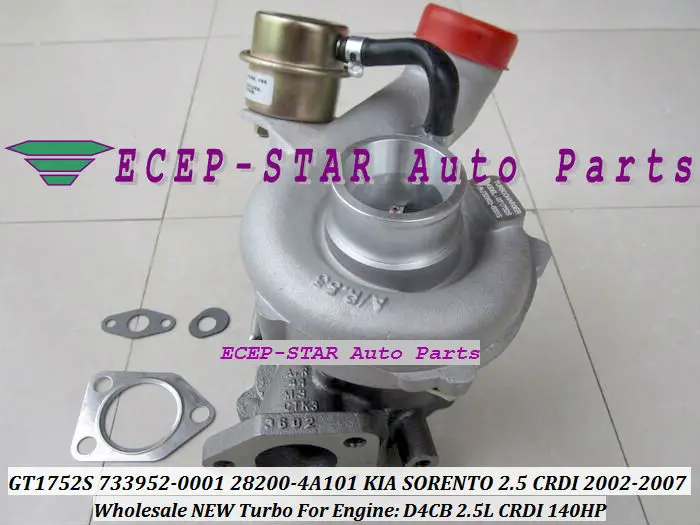 GT1752S 733952-0001 28200-4A101 fit for KIA SORENTO diesel engine D4CB 2.5L CRDI 2002- 140HP turbocharger 733952-5001S TURBO (5)