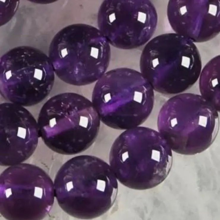 NEW 10MM Russican Amethyst Round Beads Gemstone Necklace 18" NEW 10MM Russican Amethyst Round Beads Gemstone Necklace 18"