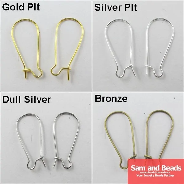 nEO_IMG_8x17mm,11x24mm,15x39mm,19x46mm Kidney Earring Wire Earwire 4Colors-1 1
