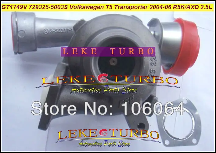 GT1749V 729325-5003S Turbocharger for VOLKSWAGEN T5 Transporter R5K AXD 2.5L 130HP 2004-2006 TURBO