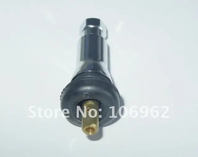 Wholesale - 100 pcs/lot TPMS413AC Chromed Tire (tyre) valves snap-in tubeless valves (natural rubber) for TPMS