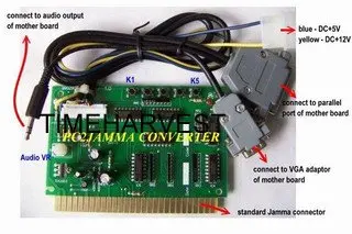 2 Pcs PC to jamma converter board/PC2Jamma/computer to arcade game machine/computer to cabinet/amusement machine