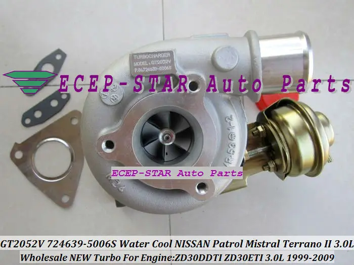GT2052V 724639-5006S 705954-0013 Water Cooled Turbocharger for NISSAN Patrol Mistral TERRANO II ZD30DDTI ZD30ETI 3.0L TURBO (4)