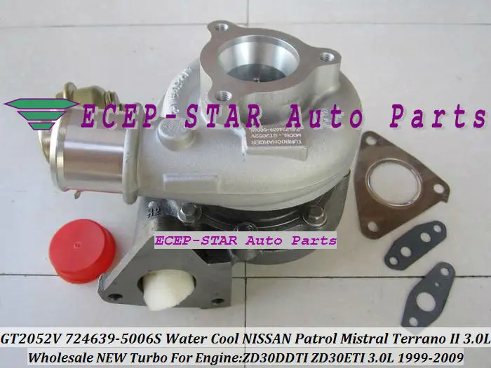GT2052V 724639-5006S 705954-0013 Water Cooled Turbocharger for NISSAN Patrol Mistral TERRANO II ZD30DDTI ZD30ETI 3.0L TURBO (5)