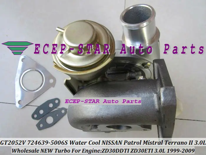 GT2052V 724639-5006S 705954-0013 Water Cooled Turbocharger for NISSAN Patrol Mistral TERRANO II ZD30DDTI ZD30ETI 3.0L TURBO (6)