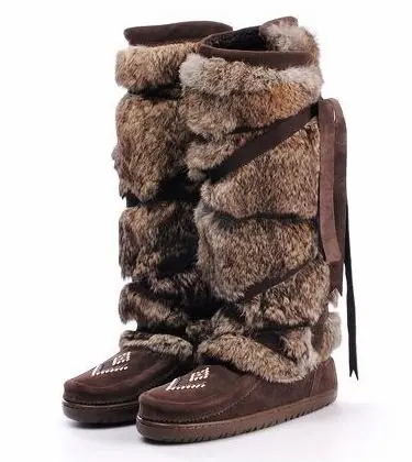 Manitobah Tall Wrap Mukluks Rubber 