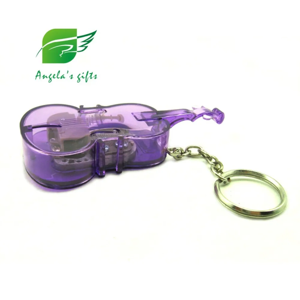 music box keyring purple