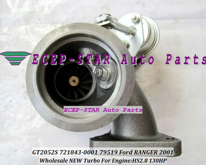 GT2052S 721843-0001 721843 79519 Turbo Turbine Turbocharger For Ford RANGER 2001 Engine HS2.8 130HP (3)