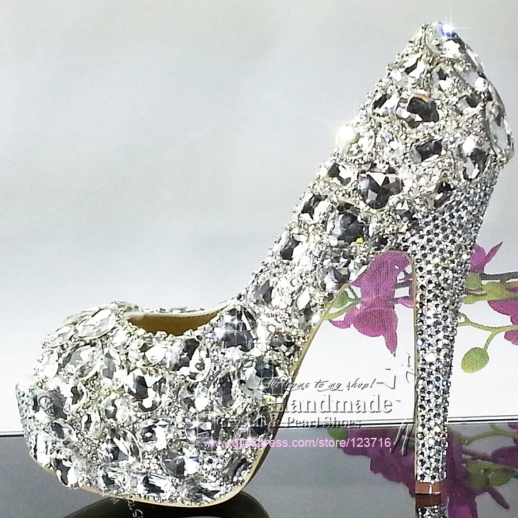 diamond high heel shoes