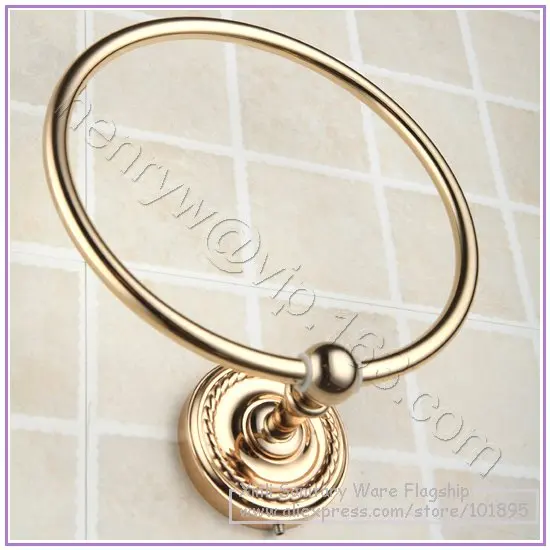 Retail- Luxury Brass Fashion Towel Ring, Towel Holder Wall Mounted, Free Shipping