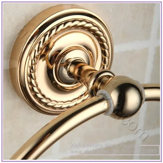 Retail- Luxury Brass Fashion Towel Ring, Towel Holder Wall Mounted, Free Shipping