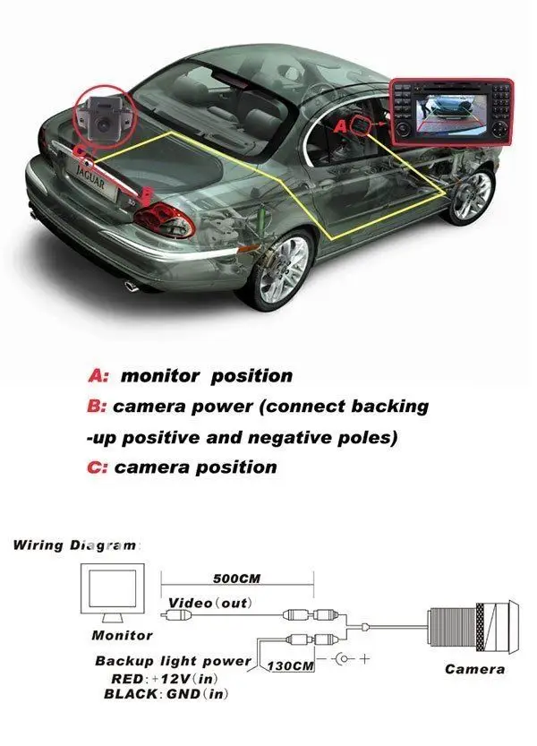 rear car camera parking camera car security camera system 170 Degree Weatherproof For Volkswagen Touareg/Polo(Sedan)/Tiguan