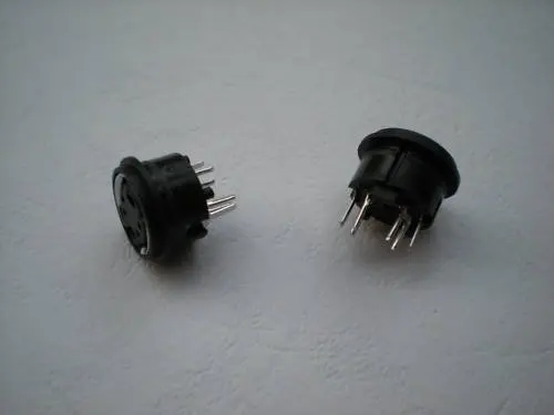 Mini 4 Pin Circular PCB Mount DIN Connector-2