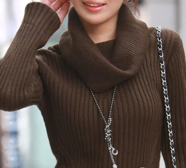chocolate brown sweater women's