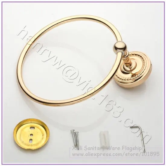 Retail- Luxury Brass Fashion Towel Ring, Towel Holder Wall Mounted, Free Shipping