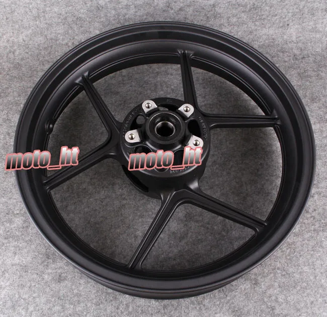 Alloy Front Wheel Rim For Kawasaki 2005-2012 Ninja ZX6R & 2006 2007 2008 2009 Ninja ZX10R Matte Black, Motorcycle Accessories