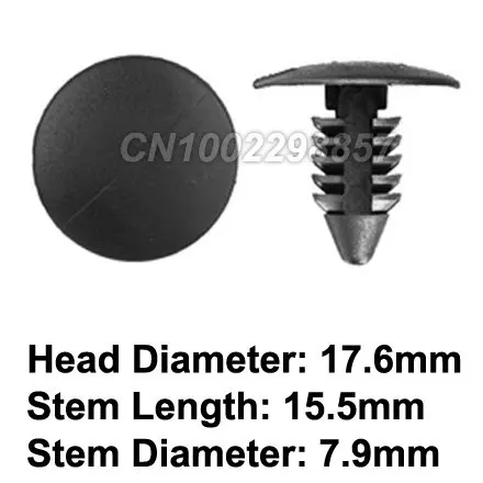 100PCs 8MM Rivet Fender Liner Clip For Honda Accord Civic Prelude FOREMAN ATV US