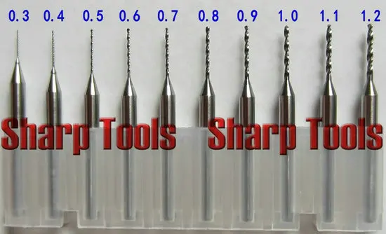 1//8/" shank 1.2mm Pcb Cnc Press Dremel Bits 50 Micro Drills Set 0.4mm New