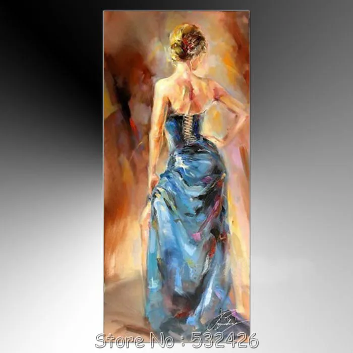 Lady in a Blue Dress, by Ulisse Caputo (Italian, 1872-1948 ...