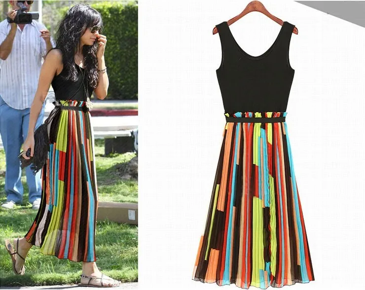 Shipping Sale Natural Broadcloth Ankle-length Pleated 2014 New F...