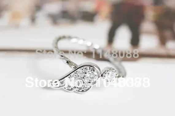18k  Gold Silver Angel Wing Knuckle Ring-Jewelry R...