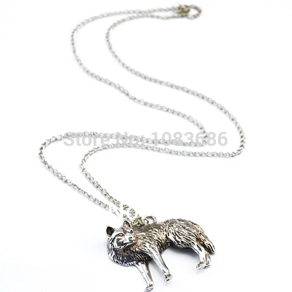  Fahion Vintage Gold/Silver Metal Wolf Sliding Lon...