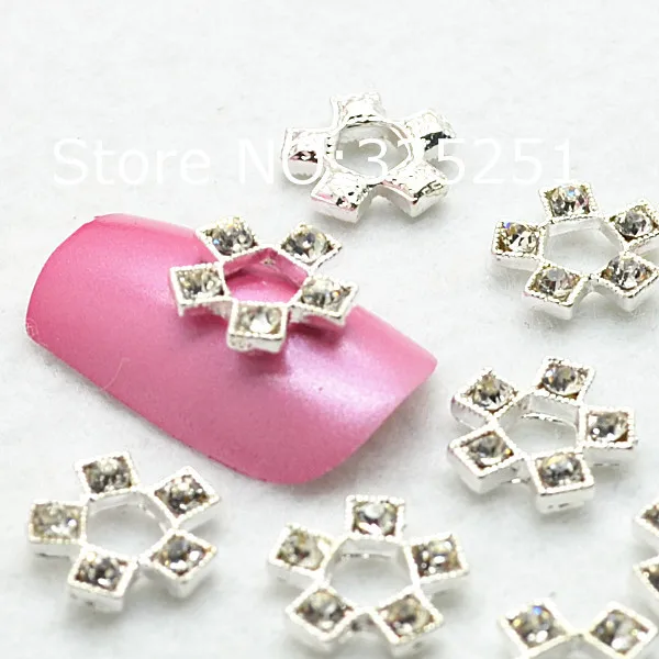 3D rhinestones flower nail art decoration 9*9mm 50...