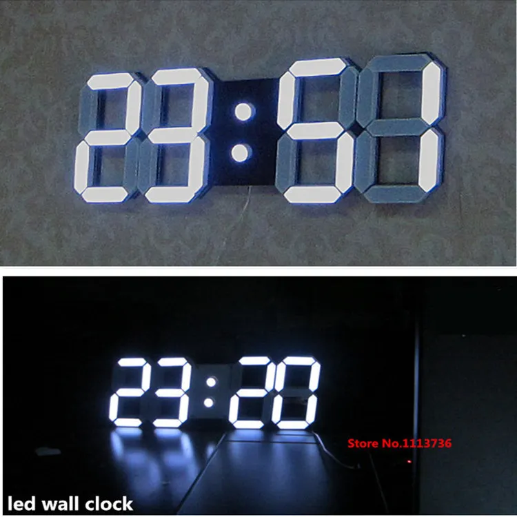 large modern digital led wall clock watches home d...