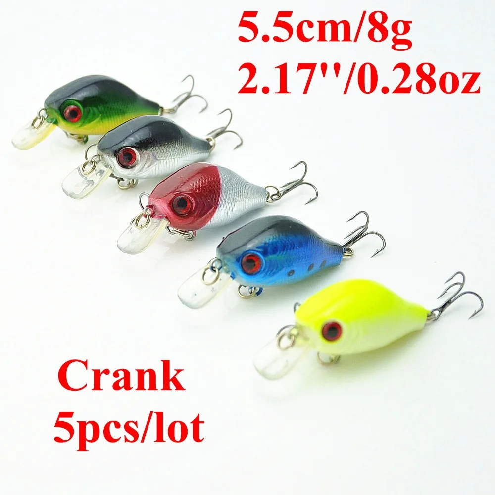5pc/lot 2014 Hot 8.3g/7.5cm Fishing Lures Crank Fi...
