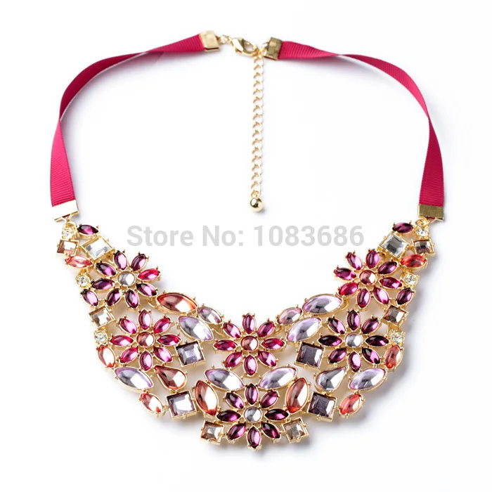 2014 Fashion Wedding Luxury Sweet Crystal Bib Flow...