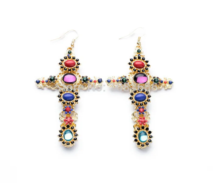 2014 Party Fahion Luxury Shine Resin Colour Cross ...