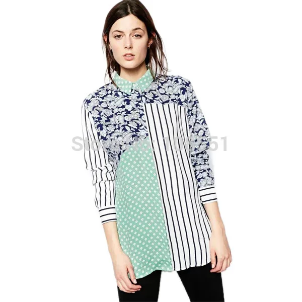 Floral Print Long Sleeve Elegant Blouse