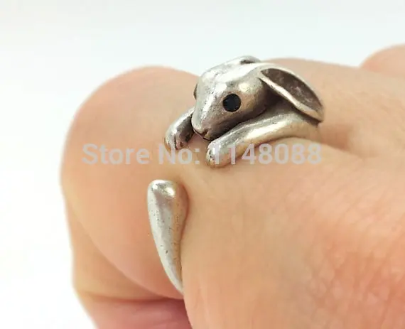Retro Bunny Ring Women's Teen's Retro Burnished Ra...