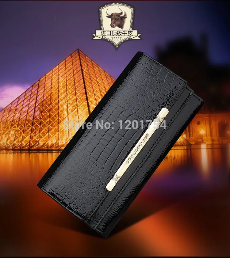 cowhide wallets New 2014 crocodile women wallet Ge...