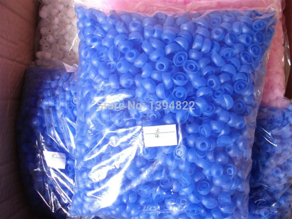 Blue silicone earbud tips/earbud covers 3 size for...
